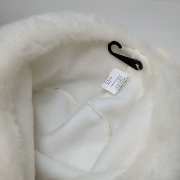 Madison & Max Womens Vegan Fur Hat White Ivory OSFM Poly Blend W/Tags - Picture 10 of 11